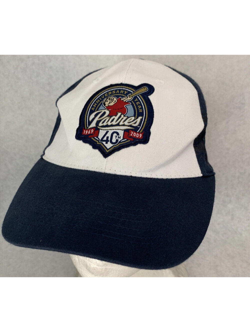 San Diego Padres 40th Anniversary Dad Hat Cap 2009 SYCUAN Blue Swinging Friar